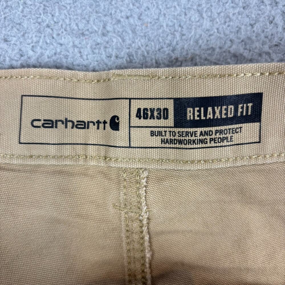 Carhartt Rugged Flex Relaxed Fit Canvas Work Pant Mens 46x30 Workwear BN2291-M - Picture 6 of 12